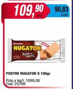 Maxiconsumo Postre nugaton oferta