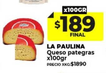 Supermayorista Vital La paulina queso pategras oferta
