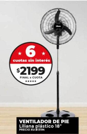 Supermayorista Vital Ventilador de pie liliana plástico 18 oferta