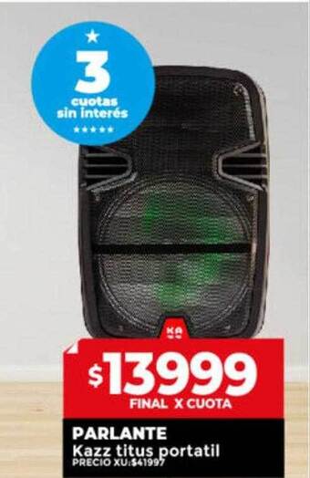 Supermayorista Vital Parlante kazz titus portatil oferta