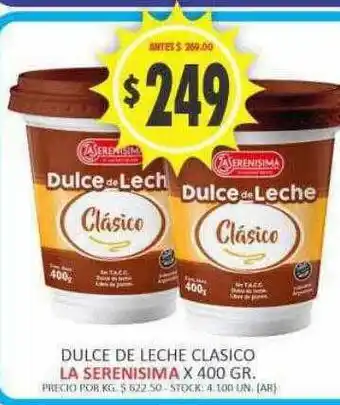 Supermercados Becerra Dulce de leche clasico la serenisima oferta