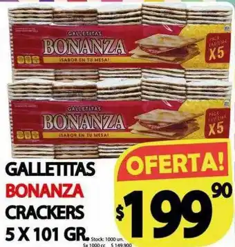 Supermercados Mariano Max Galletitas bonanza crackers oferta