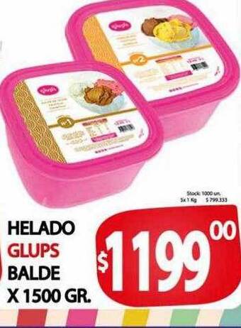 Supermercados Mariano Max Helado glups balde oferta