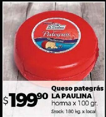 Disco Queso pategrás la paulina x 100g oferta