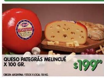 Jumbo Queso pategrás melincue 100g oferta