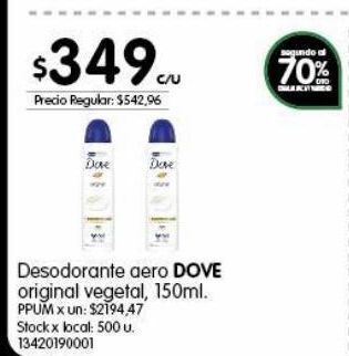 Jumbo Desodorante dove 150ml oferta