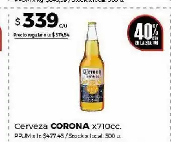 Cerveza corona x 710cc
