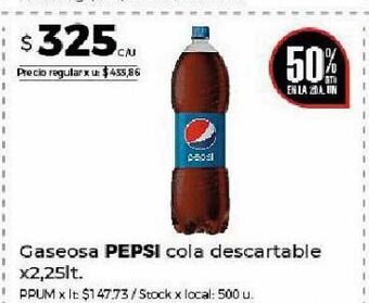 Disco Gaseosas pepsi x 2.25l oferta