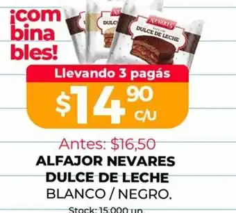 Supermercados Tadicor Alfajor Nevares Dulce de Leche oferta