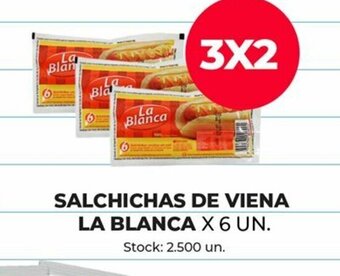 Supermercados Tadicor Salchichas De Viena La Blanca x 6 un oferta