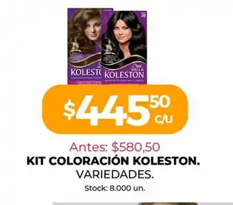 Supermercados Tadicor Kit Coloración Koleston variedades oferta