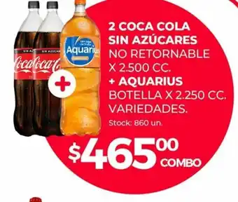 Supermercados Tadicor 2 Coca Cola Sin Azúcares oferta