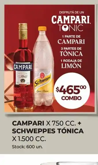 Supermercados Tadicor Campari x 750 cc oferta