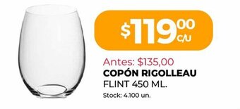 Supermercados Tadicor Copón Rigolleau Flint 450ml oferta