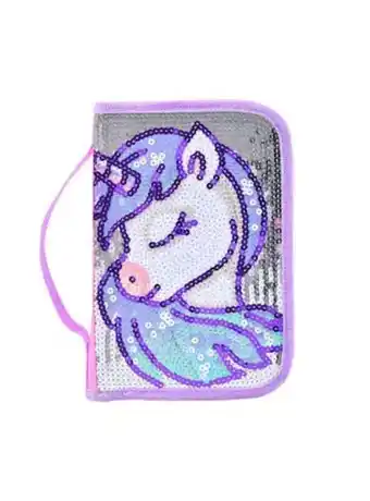 El Mundo del Juguete Cartuchera rigida desplegable shiny unicorn lila footy oferta