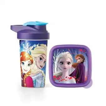 Avon Set x2 frozen - contenedor cuadrado + vaso oferta