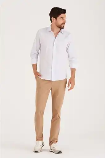 Macowens Pantalón de gabardina sport liso khaky oferta
