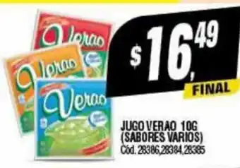 Supermercados Yaguar Jugo Verao 10 g. oferta