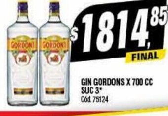 Supermercados Yaguar Gin Gordons X 700 CC oferta