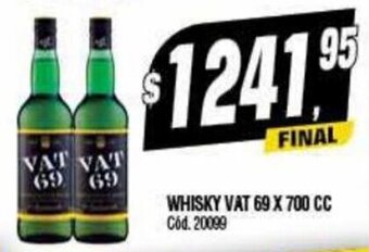 Supermercados Yaguar Whisky Vat 69 x 700 cc oferta