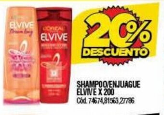 Supermercados Yaguar Shampoo/ Enjuague Elvive x 200 oferta