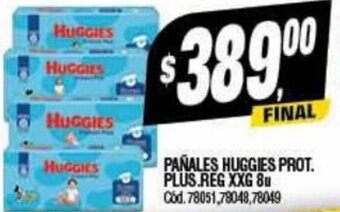 Supermercados Yaguar Pañales Huggies Prot. Plus Reg. XXG 8u oferta