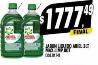 Supermercados Yaguar Jabon Liquido Ariel 3Lt. Max. Limp. Bot oferta