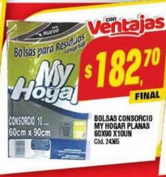 Supermercados Yaguar Bolsas Consorcio My Hogar Planas 60x90 x10un oferta