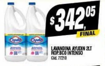 Supermercados Yaguar Lavandina Ayudin 2lt. Rop. BCO Intenso oferta