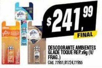 Supermercados Yaguar Desodorante Ambientes Glade Toque Rep. x9g oferta
