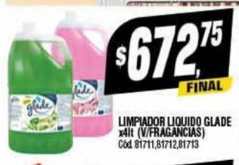 Supermercados Yaguar Limpiador Liquido Glade x 4lt. oferta