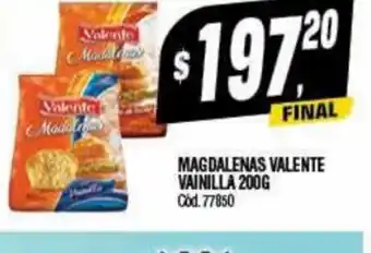 Supermercados Yaguar Magdalenas Valente Vainilla 200 g. oferta