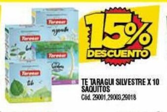 Supermercados Yaguar Te Taragui Silvestre x 10 Saquitos oferta