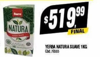 Supermercados Yaguar Yerba Natura Suave 1kg oferta