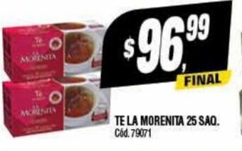 Supermercados Yaguar Te La Morenita 25 Saq. oferta