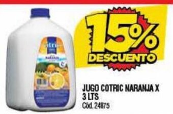 Supermercados Yaguar Jugo Cotric Naranja x 3 Lts oferta