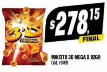 Supermercados Yaguar Maicito 3D Mega x 92 gr. oferta