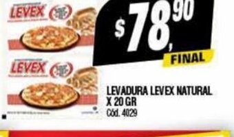 Supermercados Yaguar Levadura Levex Natural x 20gr. oferta