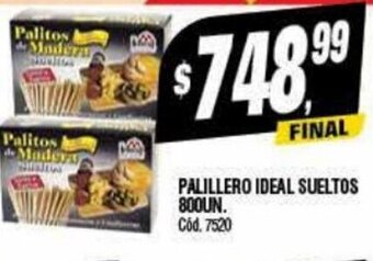 Supermercados Yaguar Palillero Ideal Sueltos 800un oferta