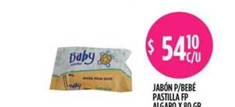 Supermercados Toledo Jabón P Bebé Pastilla Fp Algabo x 80gr oferta