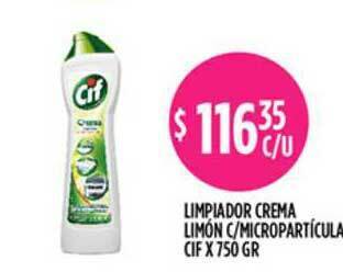 Supermercados Toledo Cif Limpiador Crema Limón C/Micropartícula x 750gr oferta