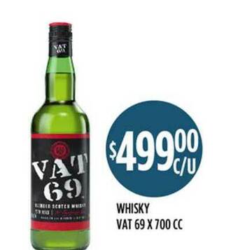 Supermercados Toledo Vat 69 Whisky x 700cc oferta