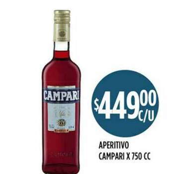 Supermercados Toledo Campari Aperitivo x 750cc oferta