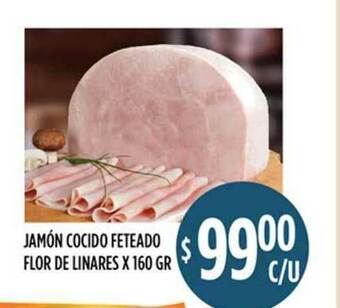 Supermercados Toledo Jamón Cocida Feteado Flor De Linares x 160gr oferta