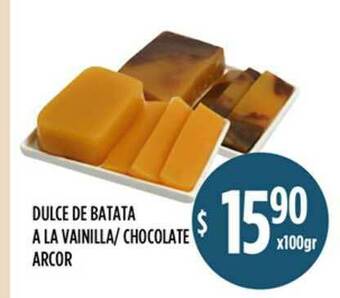 Dulce De Batata A La Vainilla Chocolate Arcor