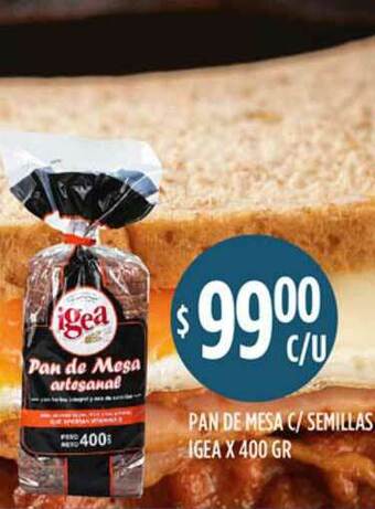 Supermercados Toledo Igea Pan De Mesa C/ Semillas x 400gr oferta
