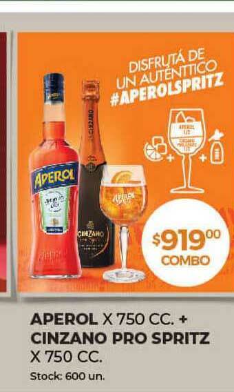 Aperol x 750cc + Cinzano Pro Spirtz x 750 cc