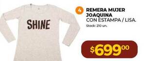 Super MAMI Remera Mujer Joaquina Con Estampa Lisa oferta
