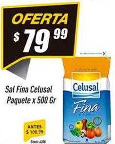 Supermercados Comodin Sal fina celusal paquete oferta