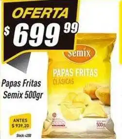 Supermercados Comodin Papas fritas semix oferta